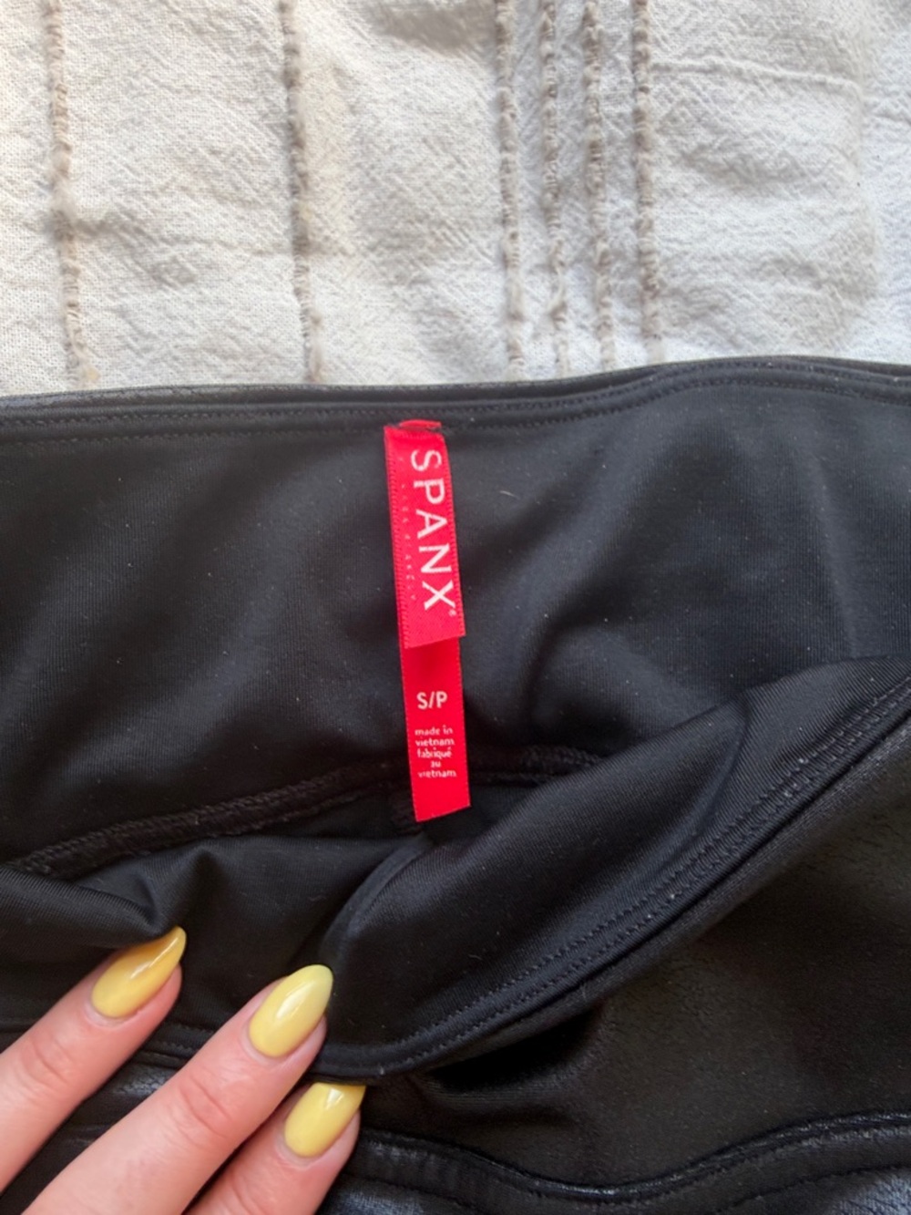 Spanx Black Faux Leather High-Waist Leggings - Picture 2 of 3